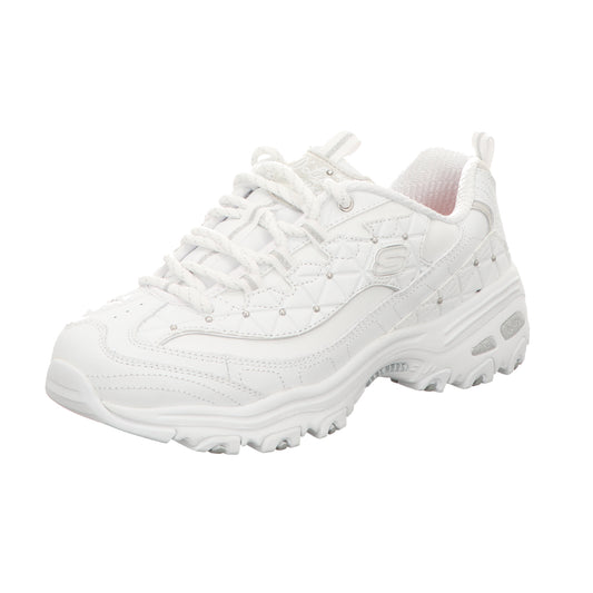 Skechers Damen Schnürschuh D'lites Glamour Feels in weiss