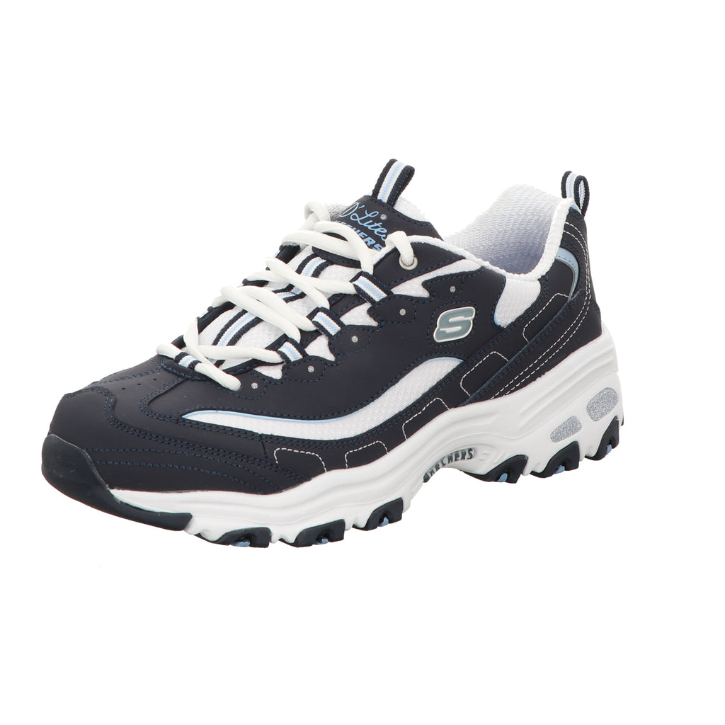 Skechers Damen Schnürschuh D'lites Biggest Fan in blau