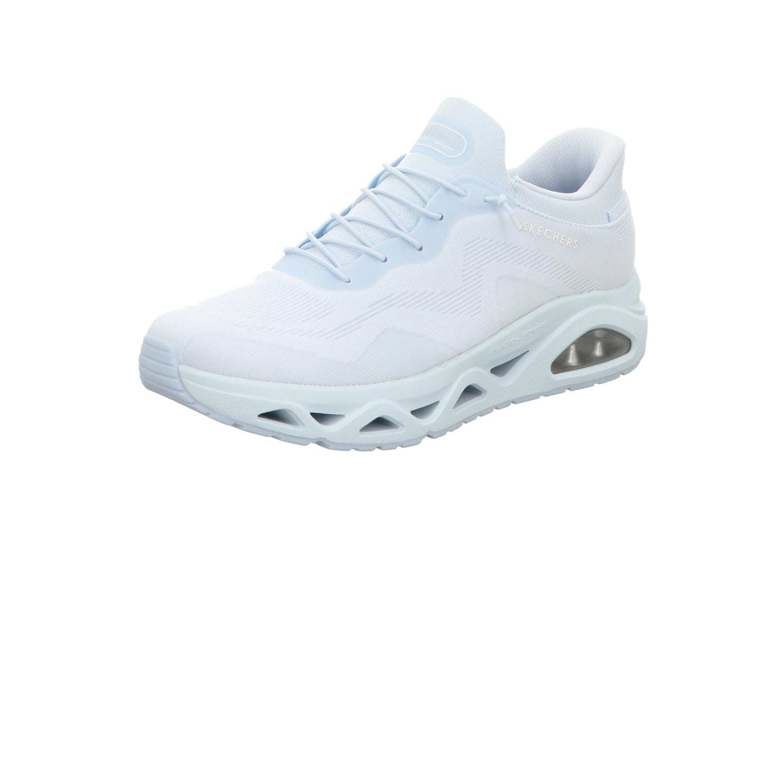 Skechers Damen Slipper Slip Ins Uno Glide Air Gliders in blau