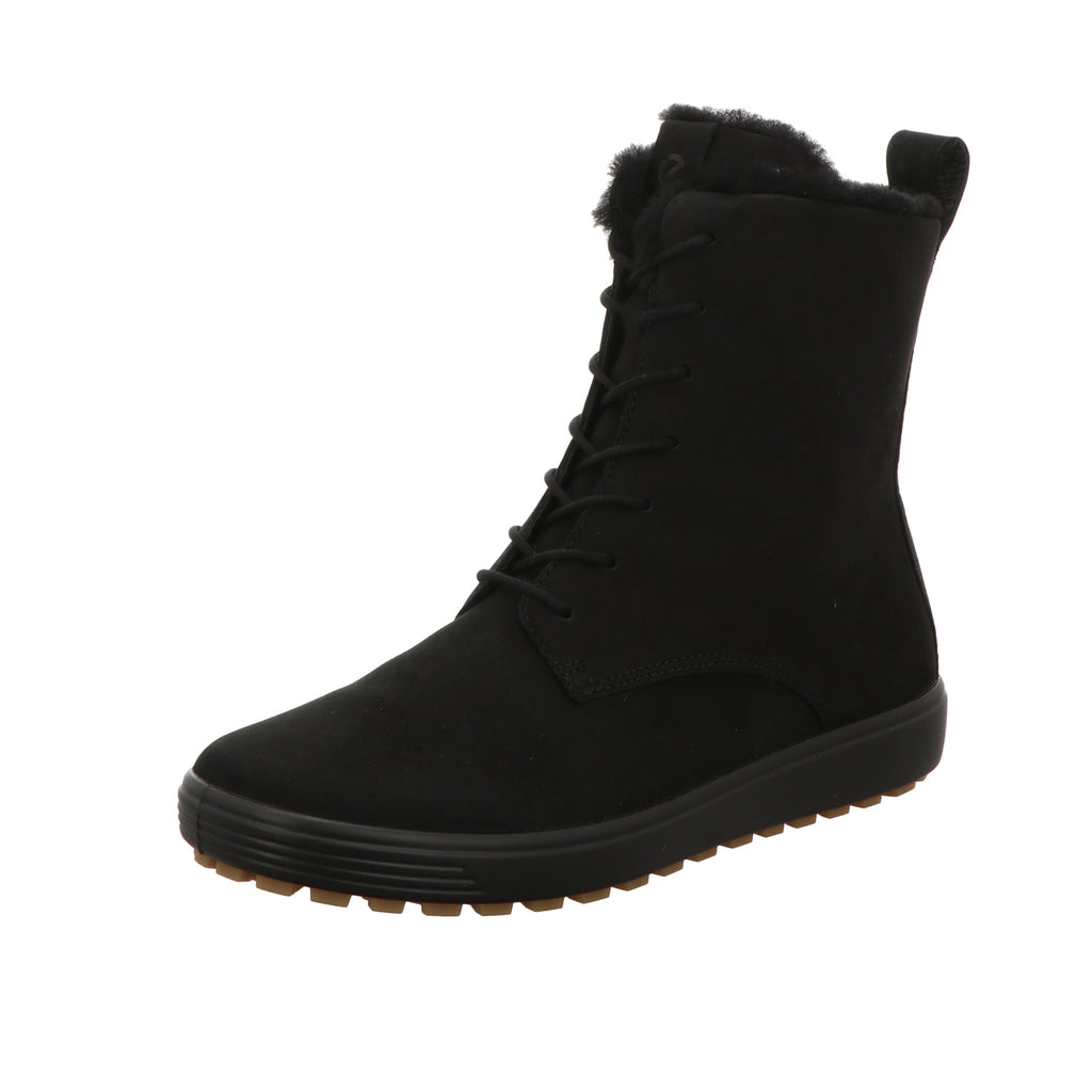 Ecco Damen Schnürstiefel Soft 7 Tred in schwarz