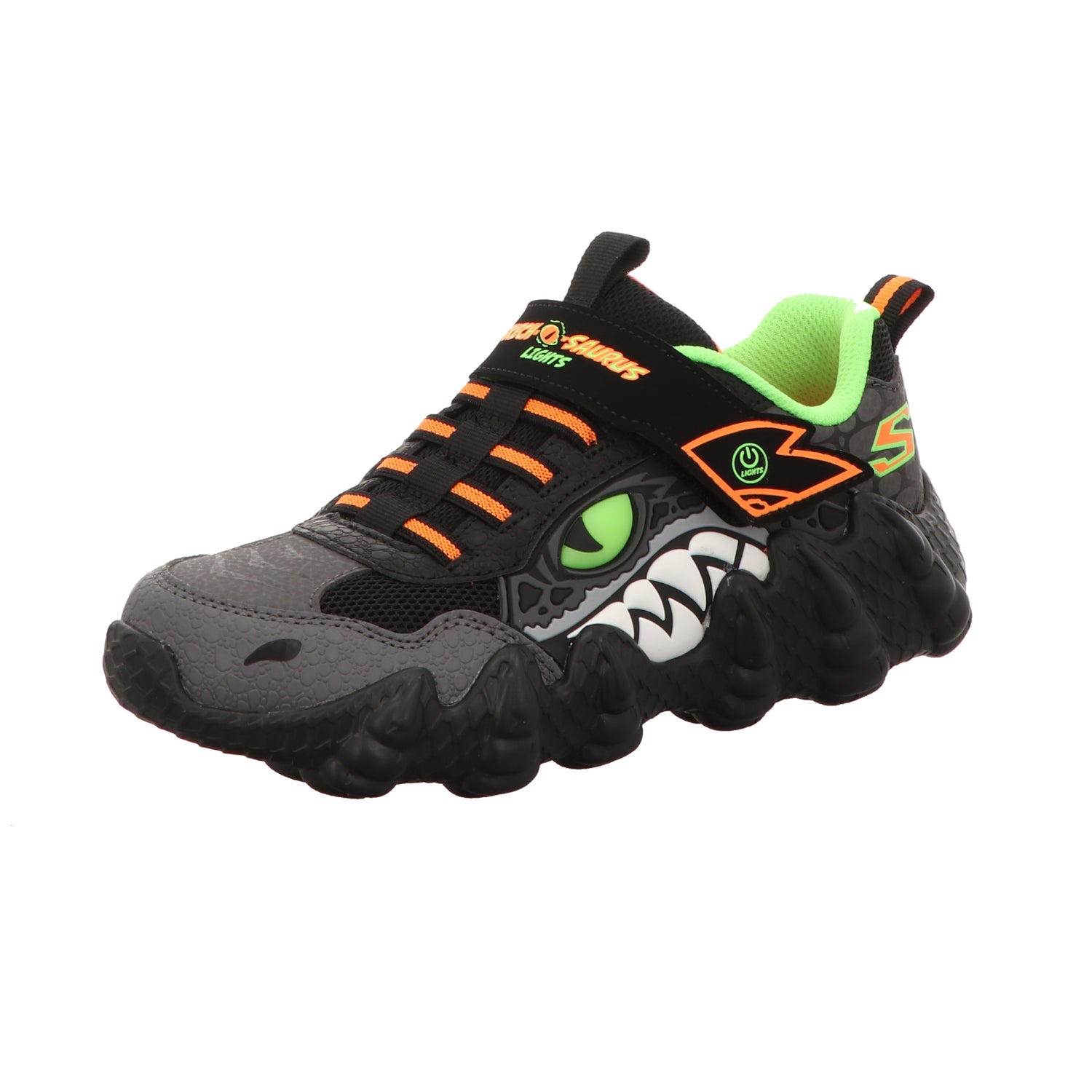 Skechers Herren Slipper Skech-O-Saurius Lights Rapid in schwarz