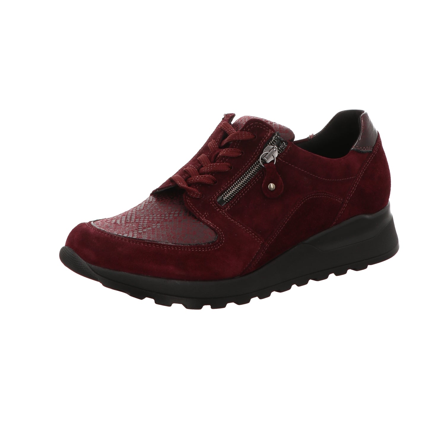 Waldläufer Damen Schnürschuh bequem Hiroko- Soft in rot