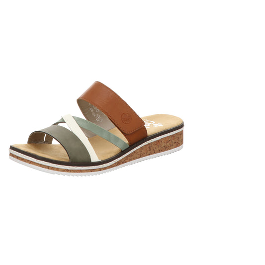 Rieker Damen Pantolette  in oliv