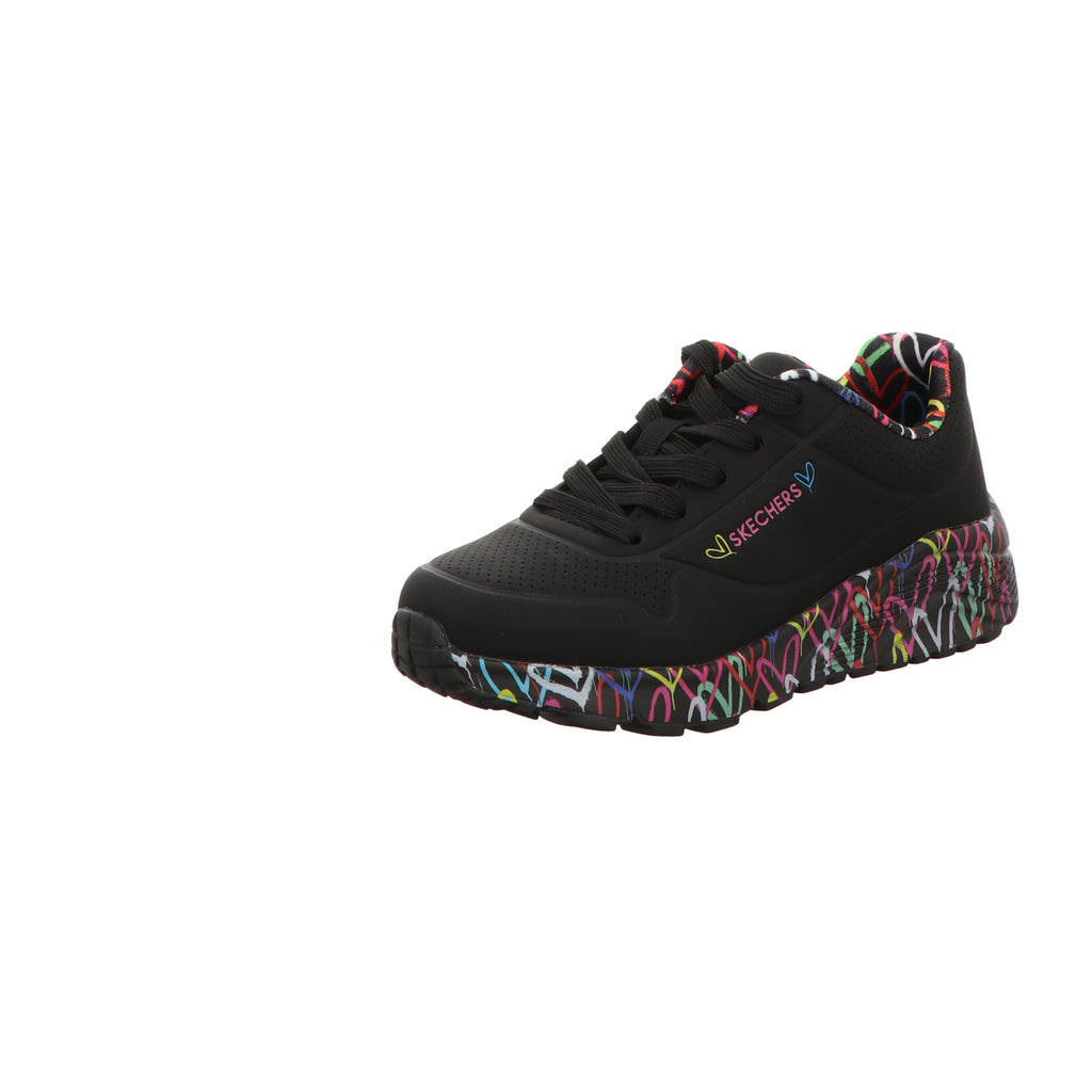 Skechers Damen Slipper X J Goldcrown Uno Lite Love in schwarz