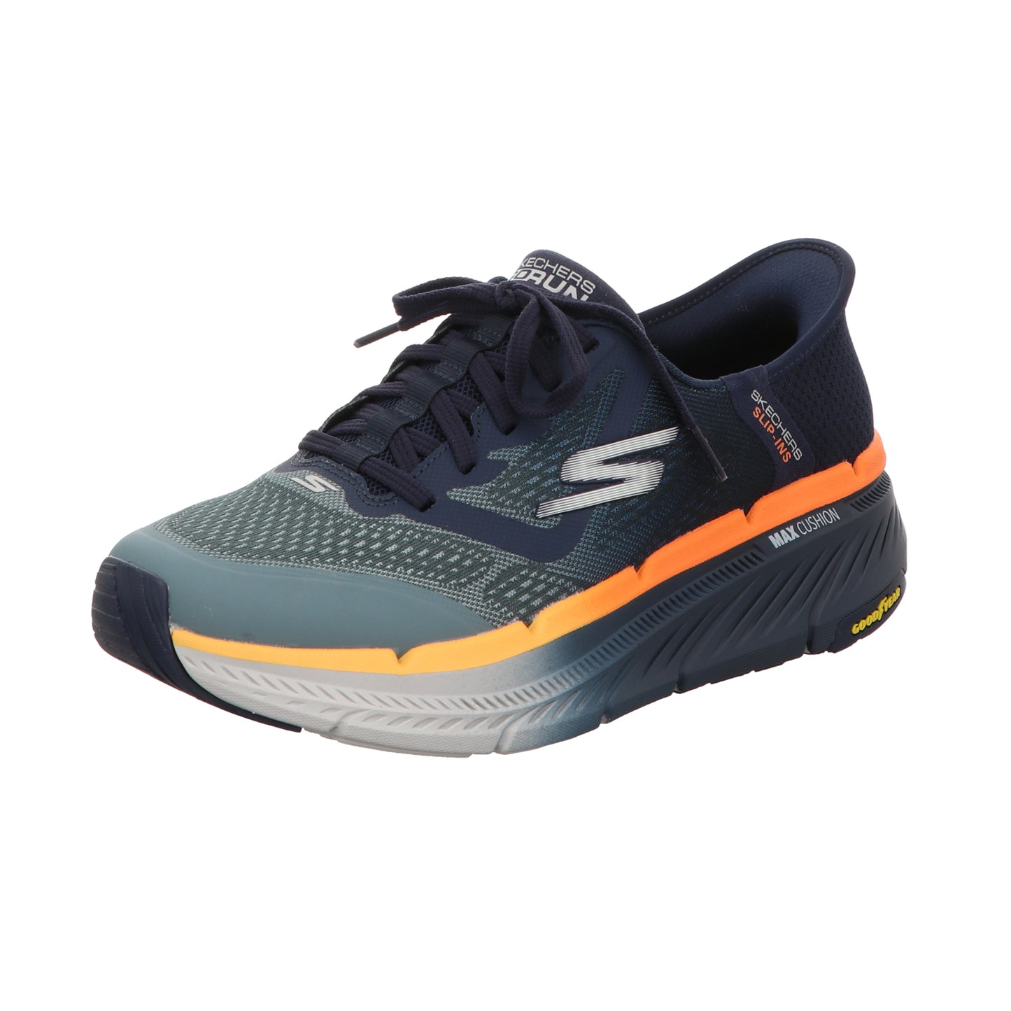 Skechers Herren Slipper Slip-Ins Max Cushioning in blau