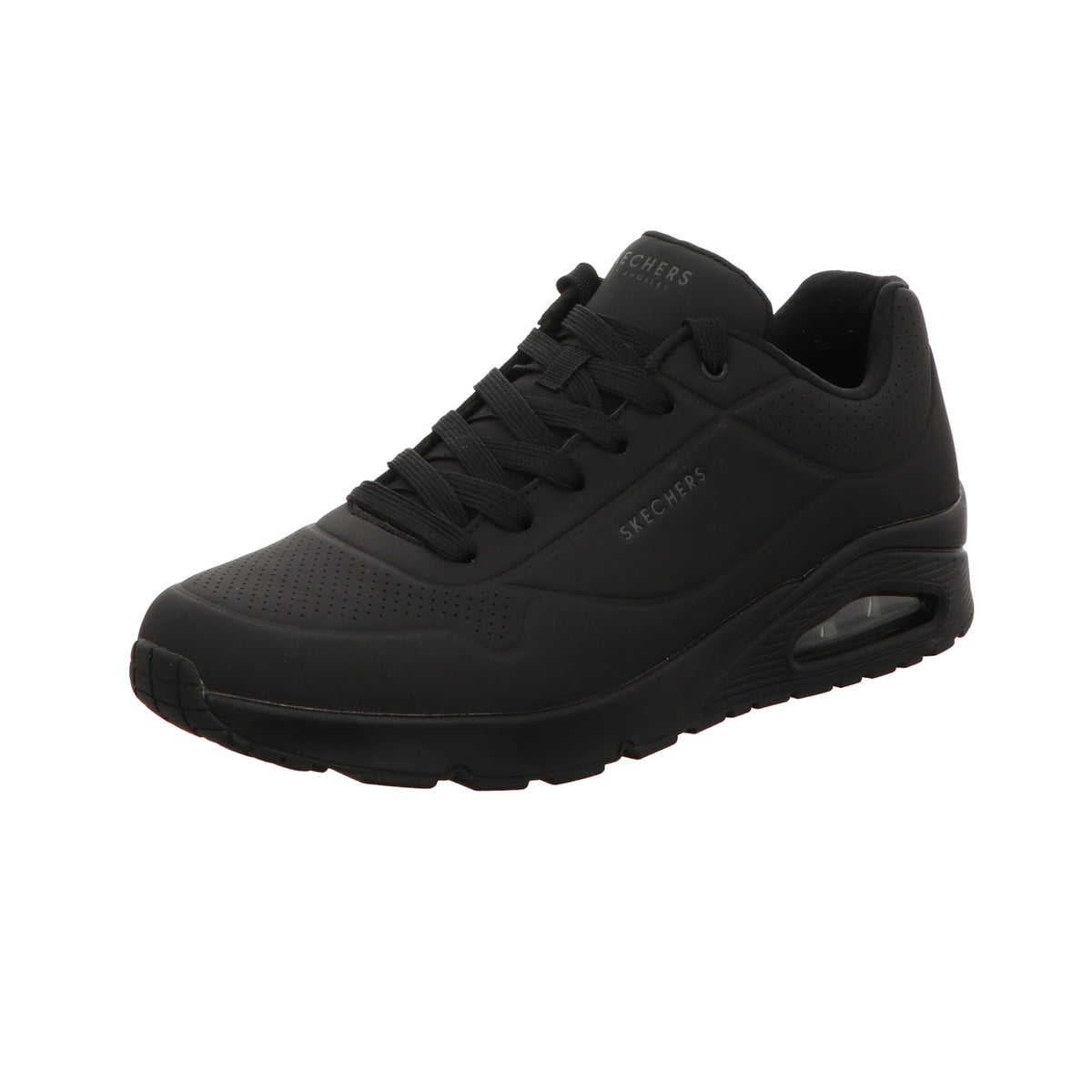 Skechers Herren Schnürschuh Uno Stand On Air in schwarz