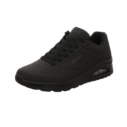 Skechers Herren Schnürschuh Uno Stand On Air in schwarz