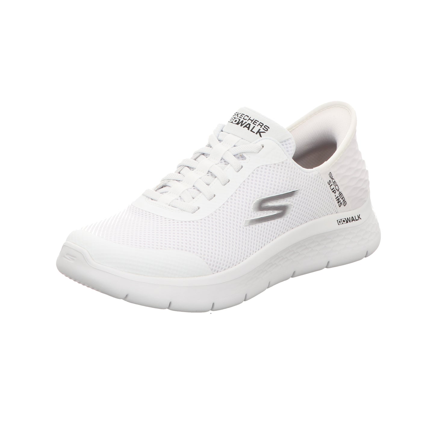 Skechers Herren Slipper Slip Ins Go Walk Flex Hand in weiss