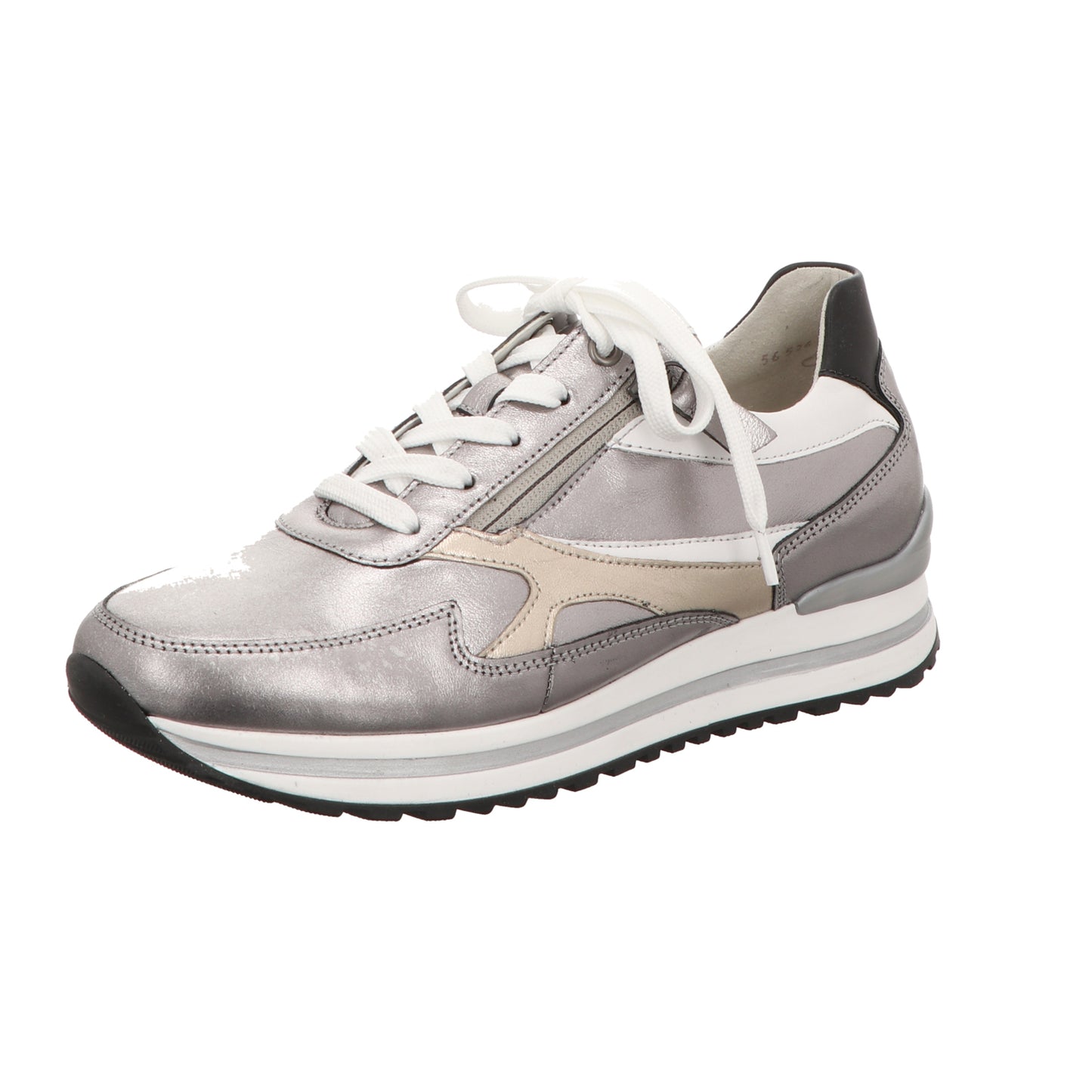 Gabor Damen Schnürschuh Turin in silber