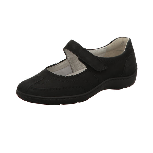Waldläufer Damen Slipper bequem Henni in schwarz