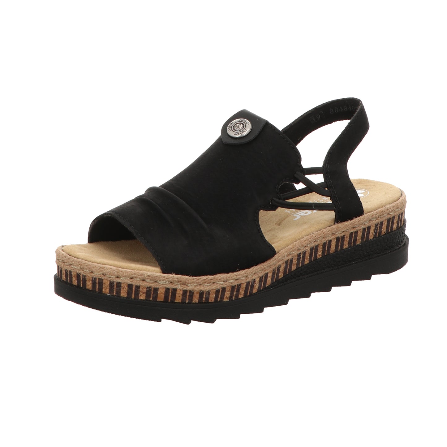 Rieker Damen Sandalette  in schwarz