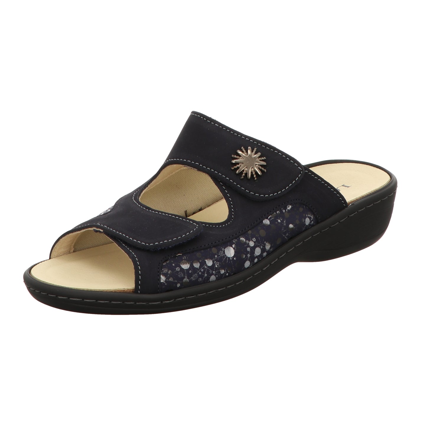 Longo Damen Pantolette bequem  in blau