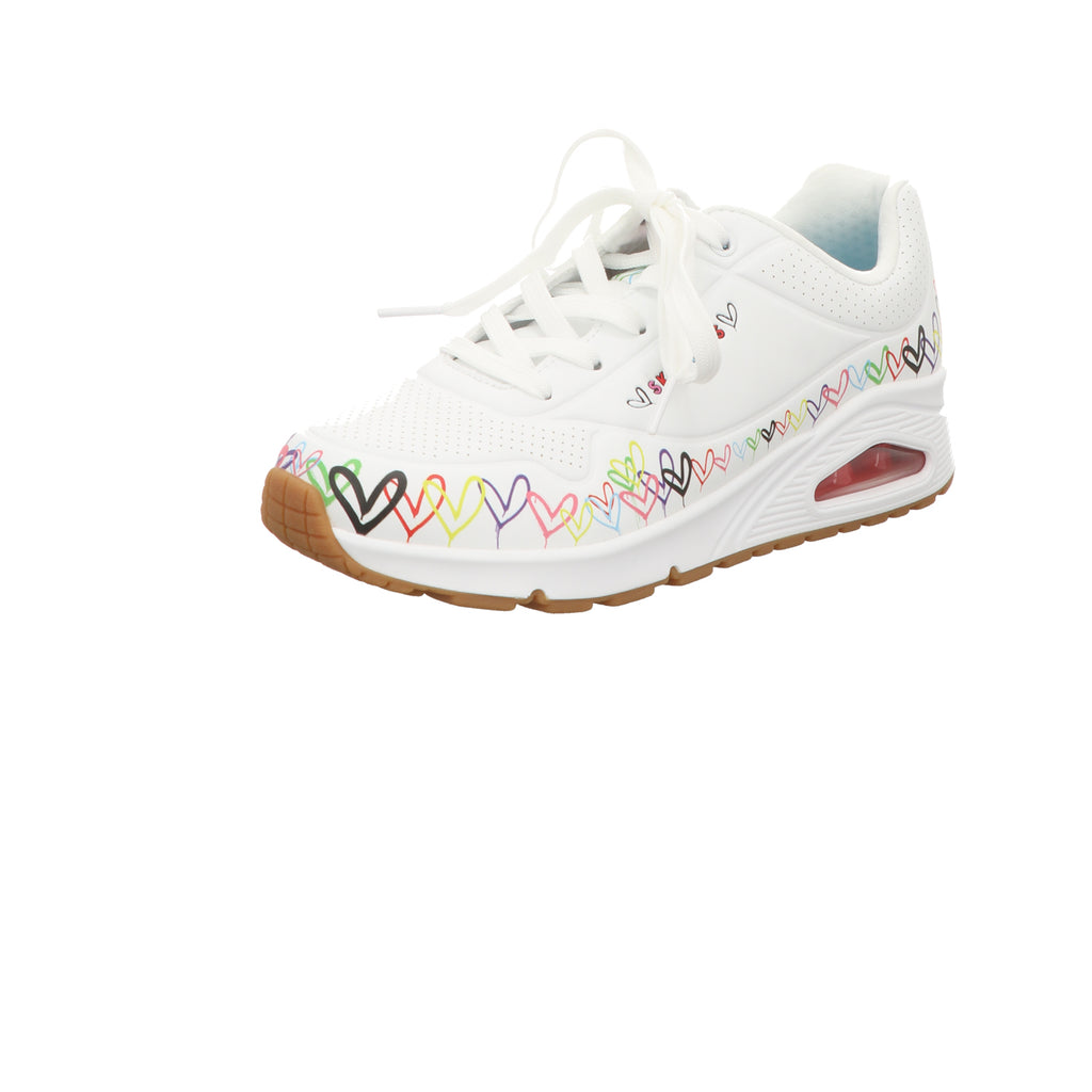 Skechers Damen Schnürschuh Uno Love All Around in weiss