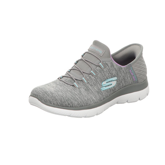 Skechers Damen Slipper Slip In-Dazzling Haze in grau