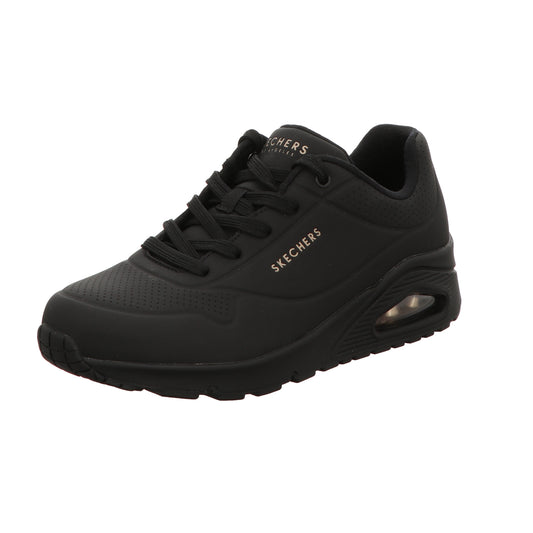 Skechers Damen Schnürschuh Uno Stand On Air in schwarz