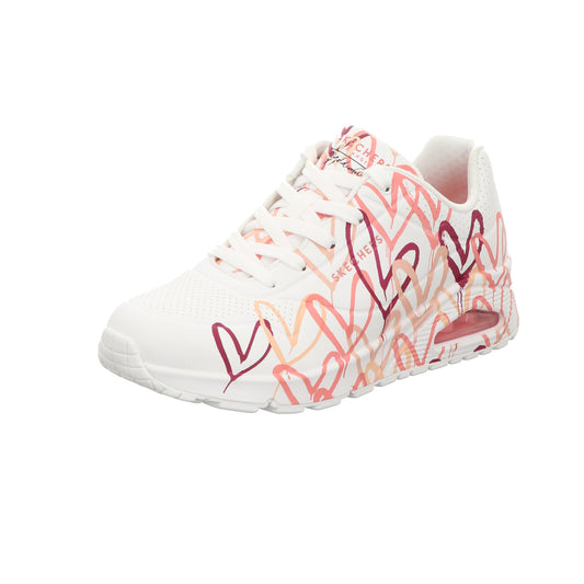 Skechers Damen Schnürschuh Uno-Goldcrown in weiss