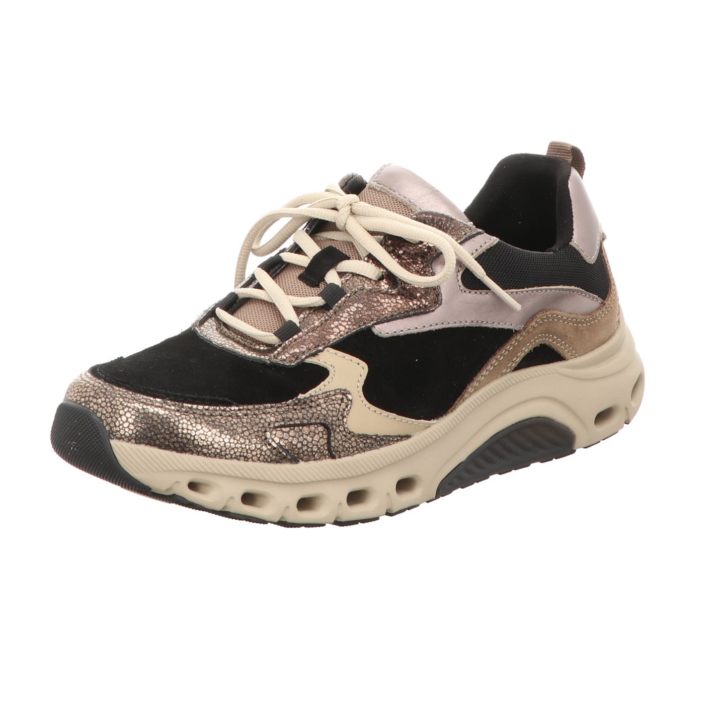 Gabor Damen Schnürschuh bequem  in schwarz