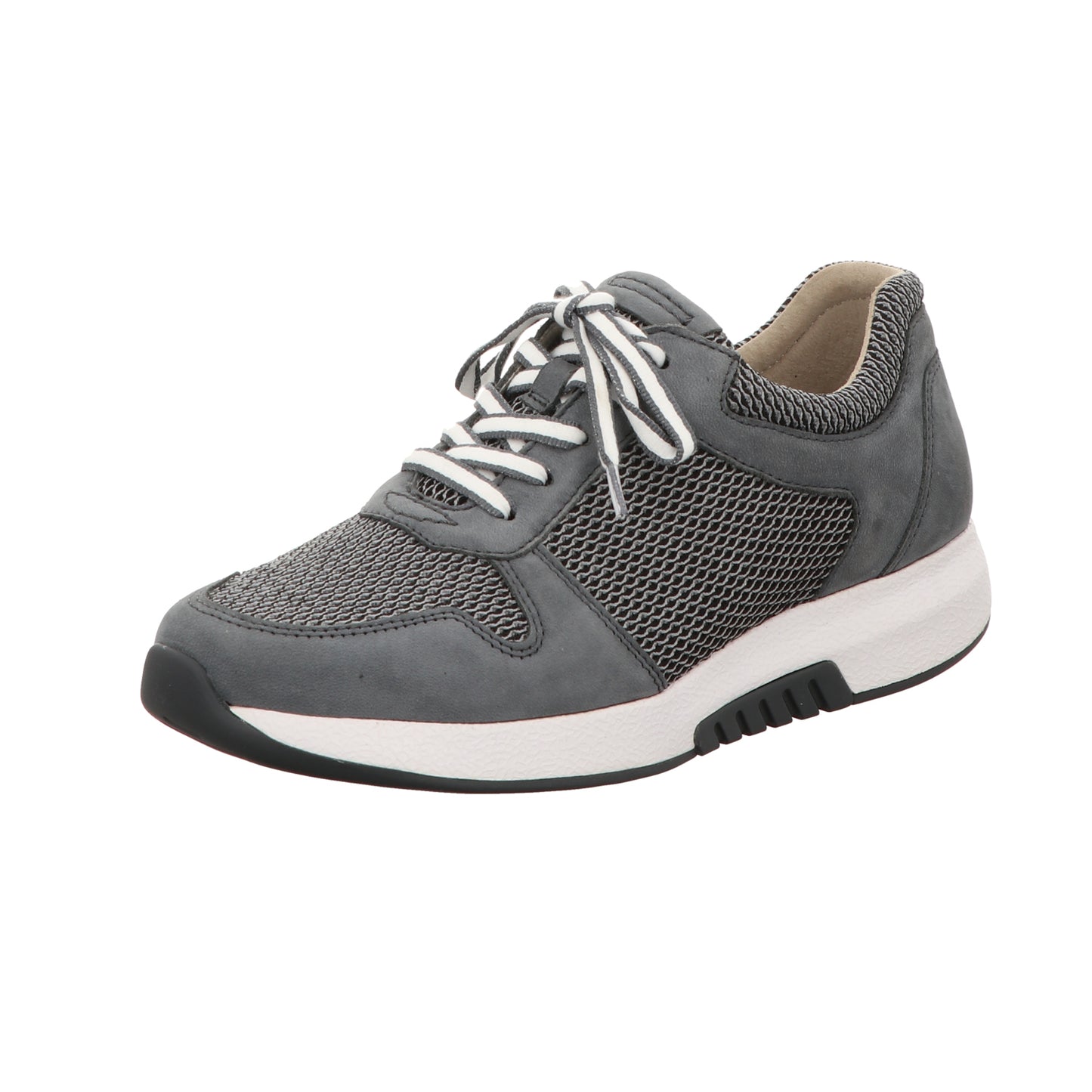 Gabor Damen Schnürschuh bequem Rolling Soft in grau
