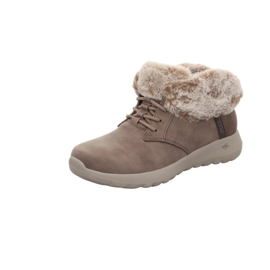 Skechers Damen Schnürstiefel Slip Ins On The Go Joy Cozy in braun