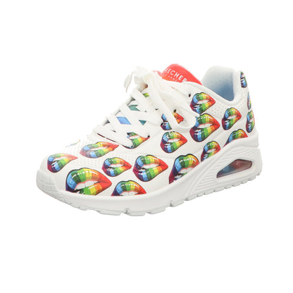 Skechers Damen Schnürschuh Uno Prism Kisses in weiss