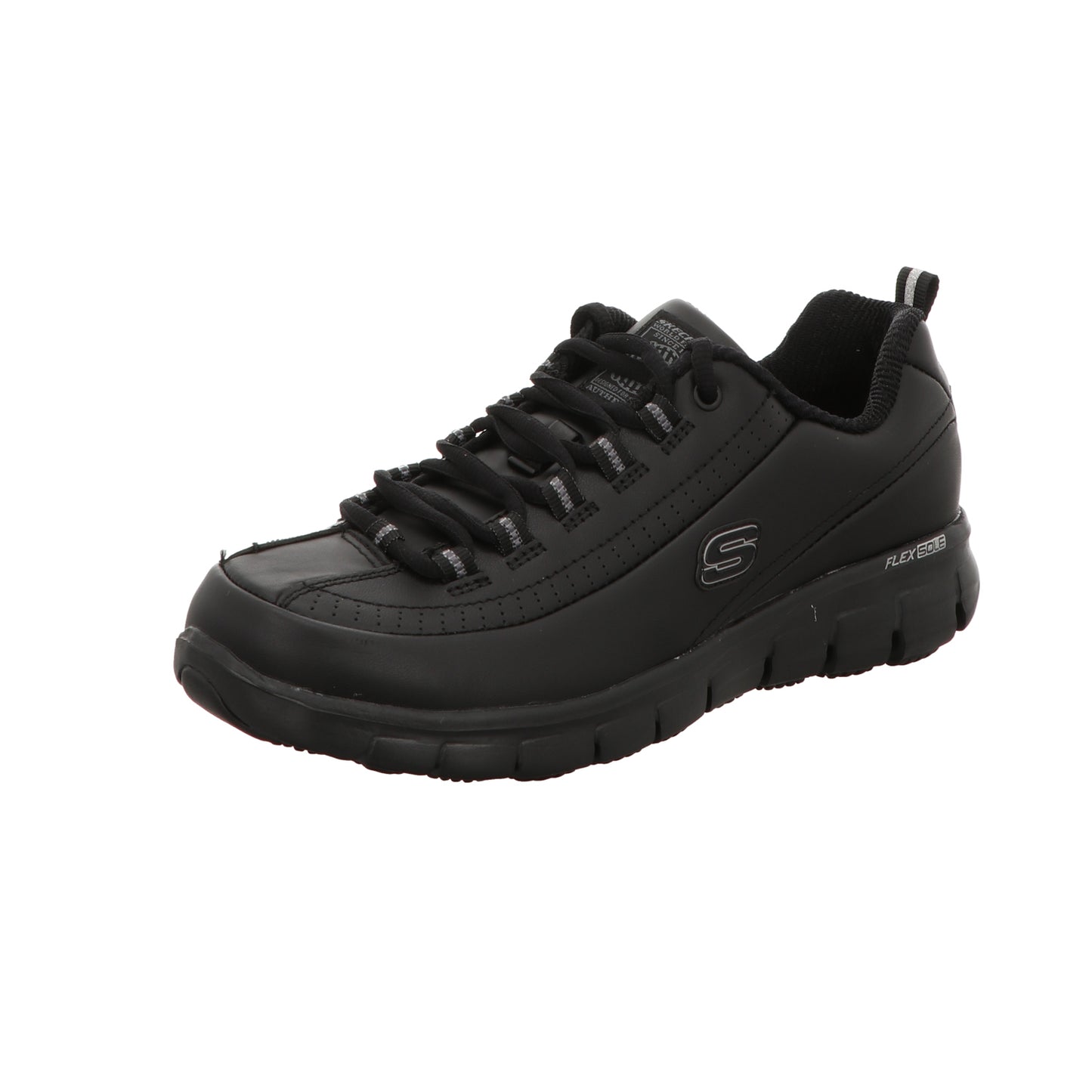 Skechers Damen Schnürschuh Work Relaxed Fit Sure Track in schwarz