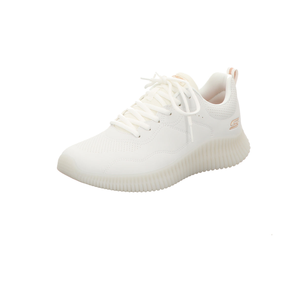 Skechers Damen Schnürschuh Bobs Geo How Marvelous in weiss