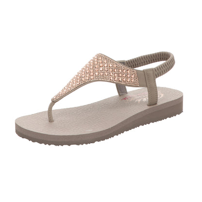 Skechers Damen Sandalette Meditation-Rockstar in grau