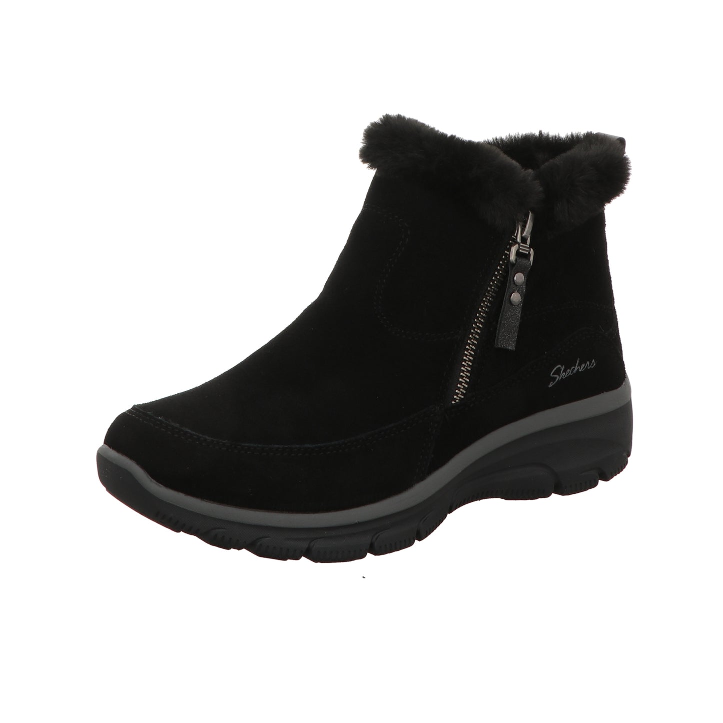 Skechers Damen Schnürstiefel Relaxed Fit Easy Going High in schwarz