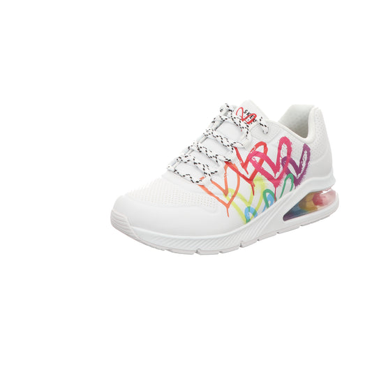 Skechers Damen Schnürschuh Uno 2 Floatimg Love Goldcrown in weiss