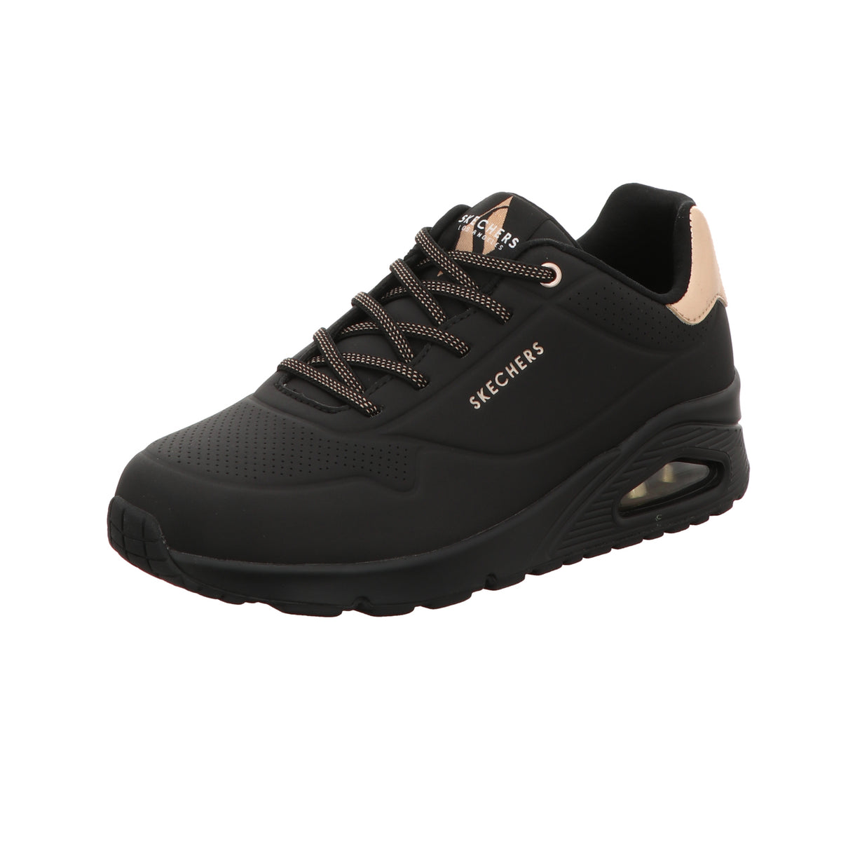 Skechers Damen Slipper Uno-Shimmer Away in schwarz
