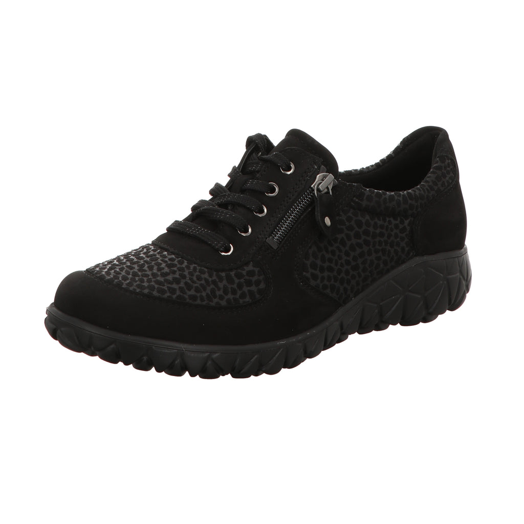 Waldläufer Damen Schnürschuh bequem Havy Soft in schwarz