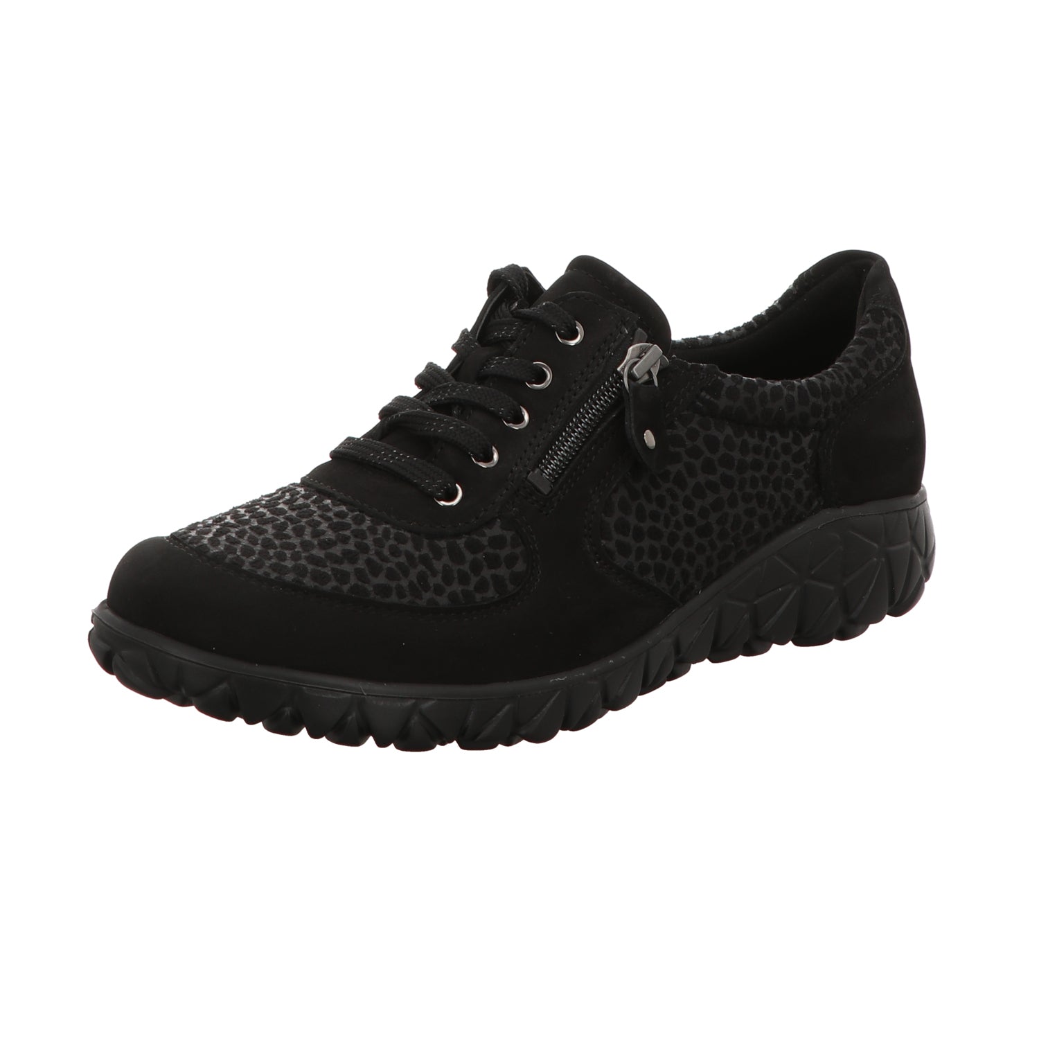 Waldläufer Damen Schnürschuh bequem Havy Soft in schwarz