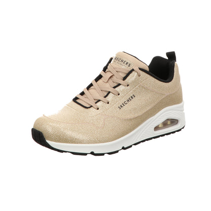 Skechers Damen Schnürschuh Uno Diamond Shatter in gold