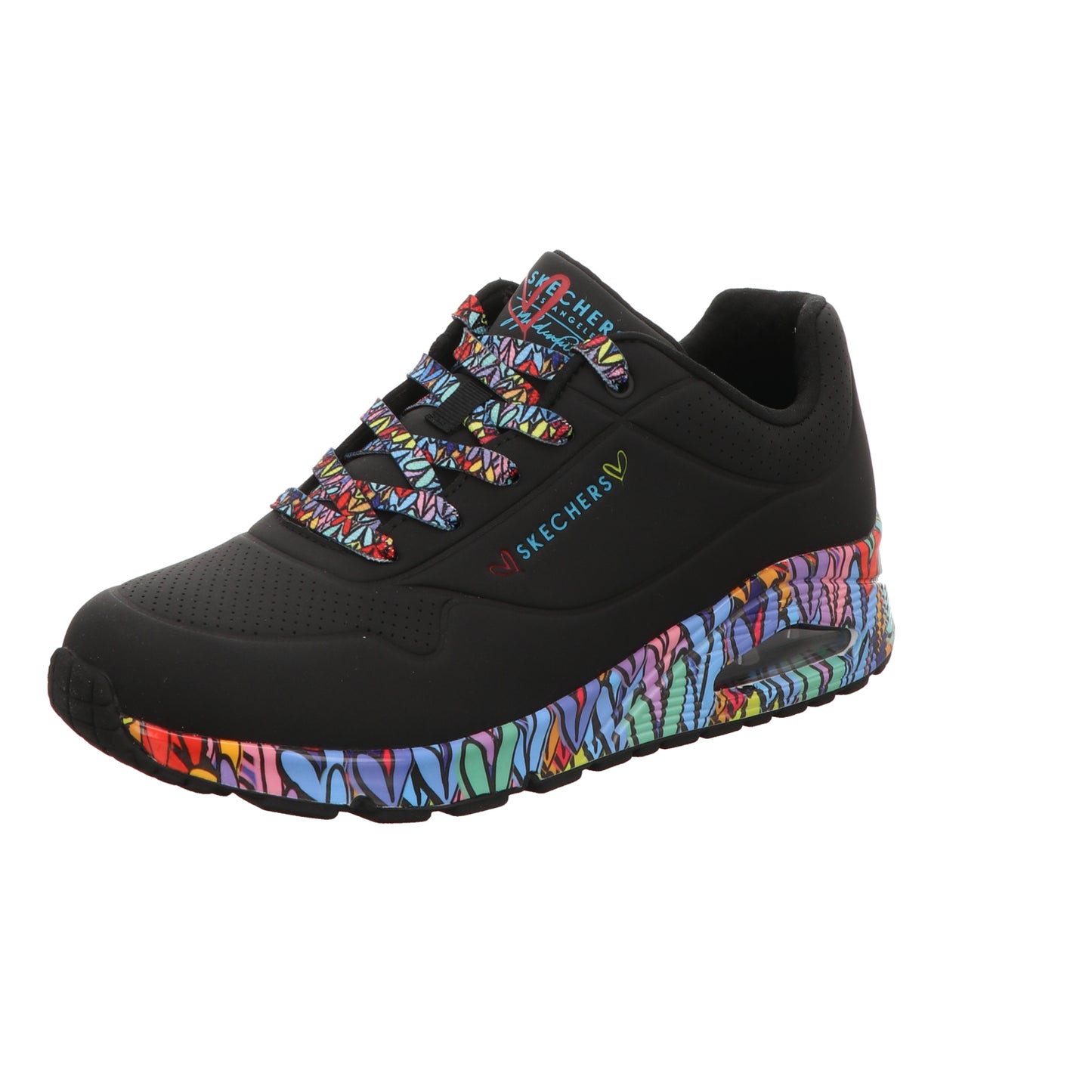 Skechers Damen Schnürschuh Uno-Ravaged Love in schwarz