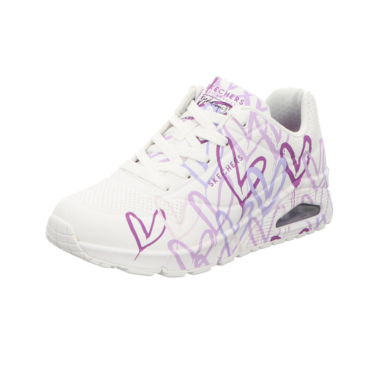 Skechers Damen Schnürschuh Uno-Gold Crown in weiss