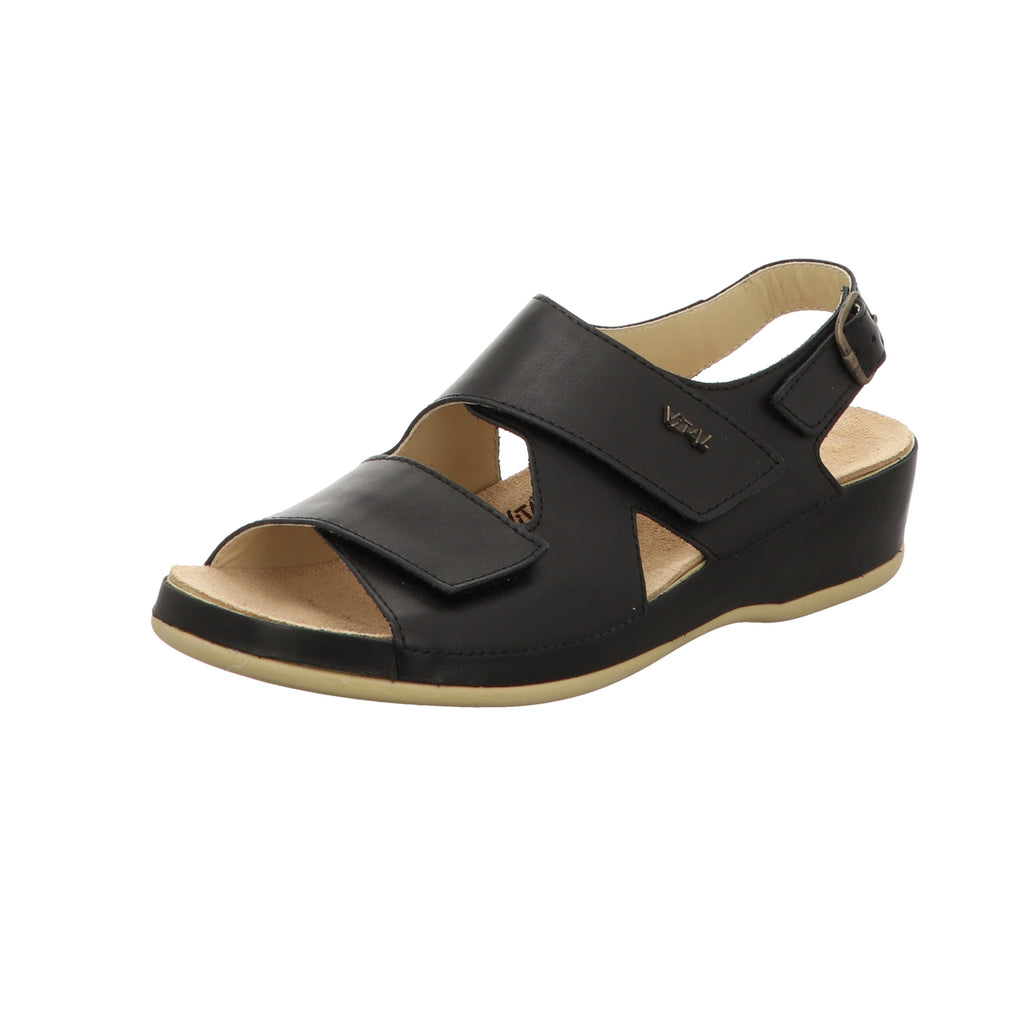 vital Damen Sandale bequem  in schwarz