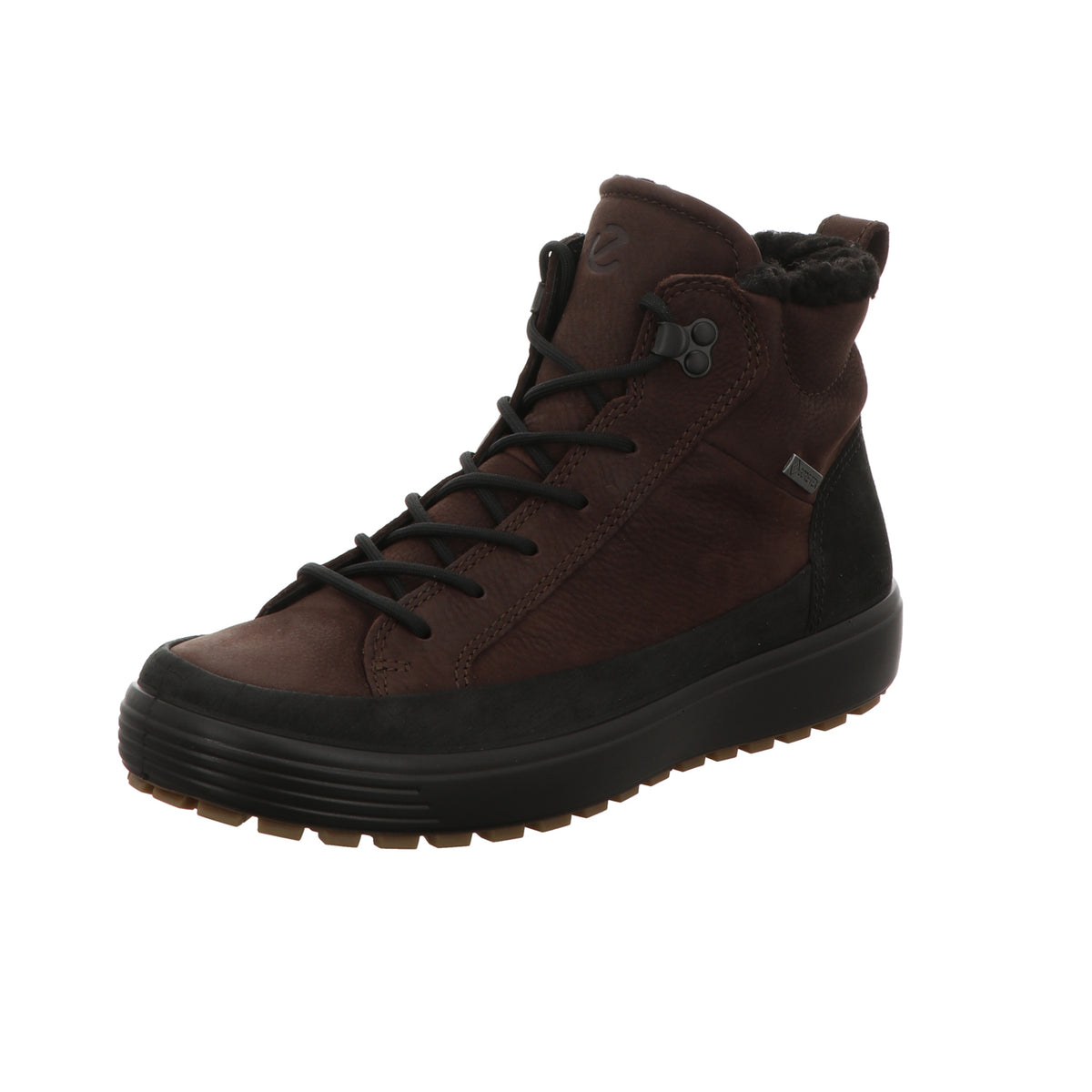 Ecco Herren Schnürstiefel Soft 7 Tred in schwarz