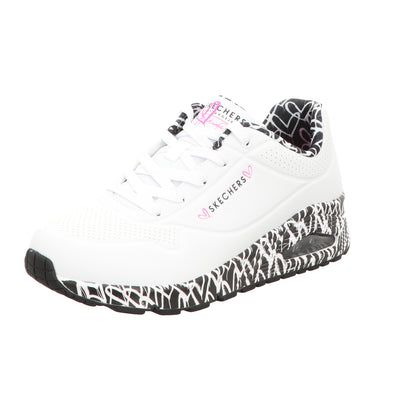 Skechers Damen Schnürschuh Uno Loving Love in weiss