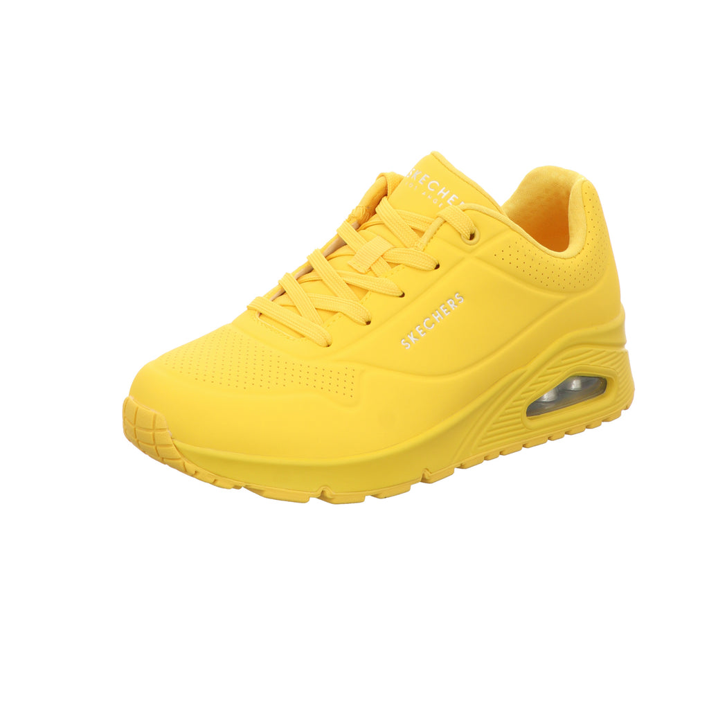 Skechers Damen Schnürschuh Uno Stand On Air in gelb