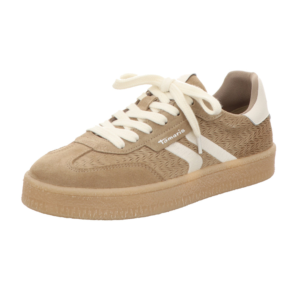 Tamaris Damen Schnürschuh M2372344 in taupe