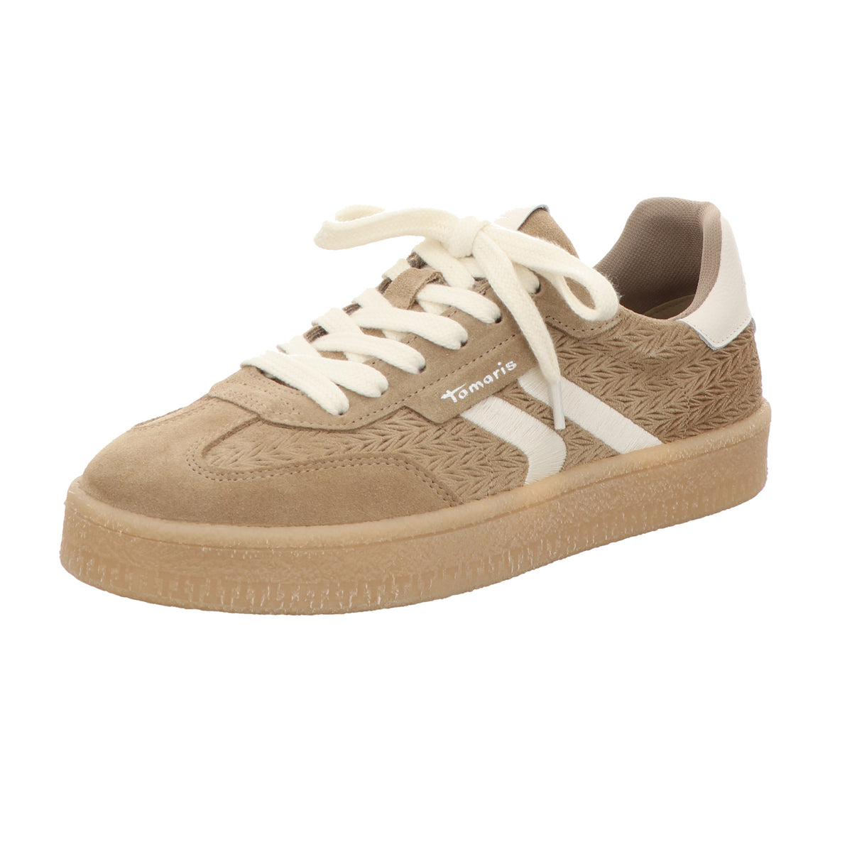 Tamaris Damen Schnürschuh M2372344 in taupe