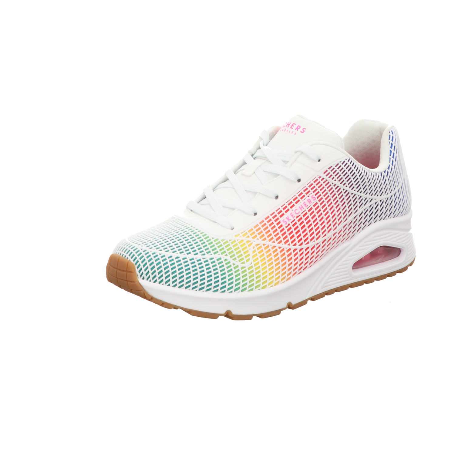 Skechers Damen Schnürschuh Uno-Eye-Catching in weiss