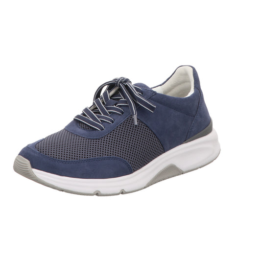 Gabor Damen Schnürschuh bequem Rolling Soft in blau