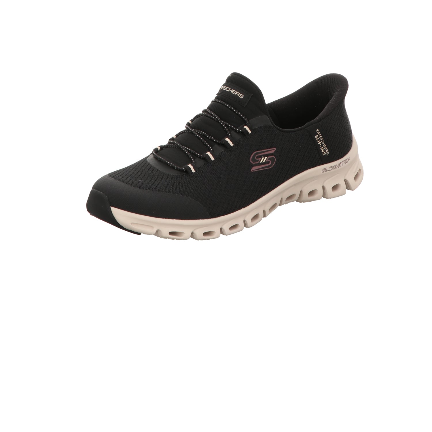 Skechers Damen Slipper Slip Ins Glide Step Vibery in schwarz