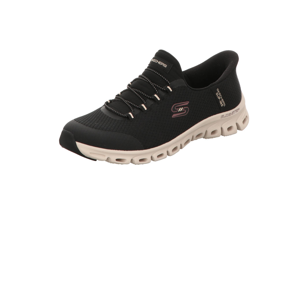 Skechers Damen Slipper Slip Ins Glide Step Vibery in schwarz