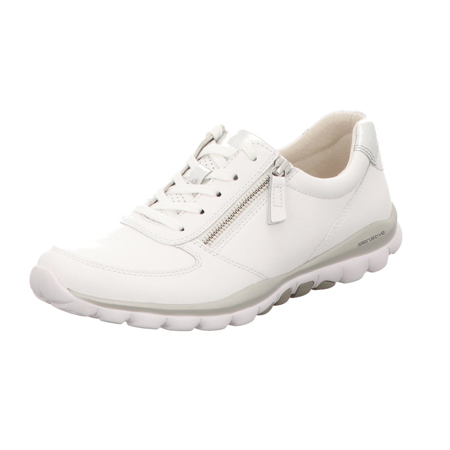 Gabor Damen Schnürschuh bequem Rolling Soft in weiss