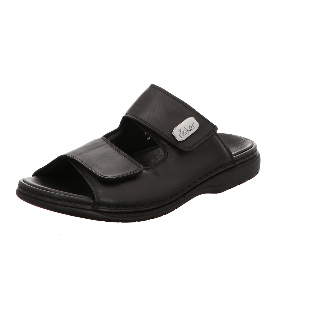 Rieker Herren Pantolette Christoph in schwarz