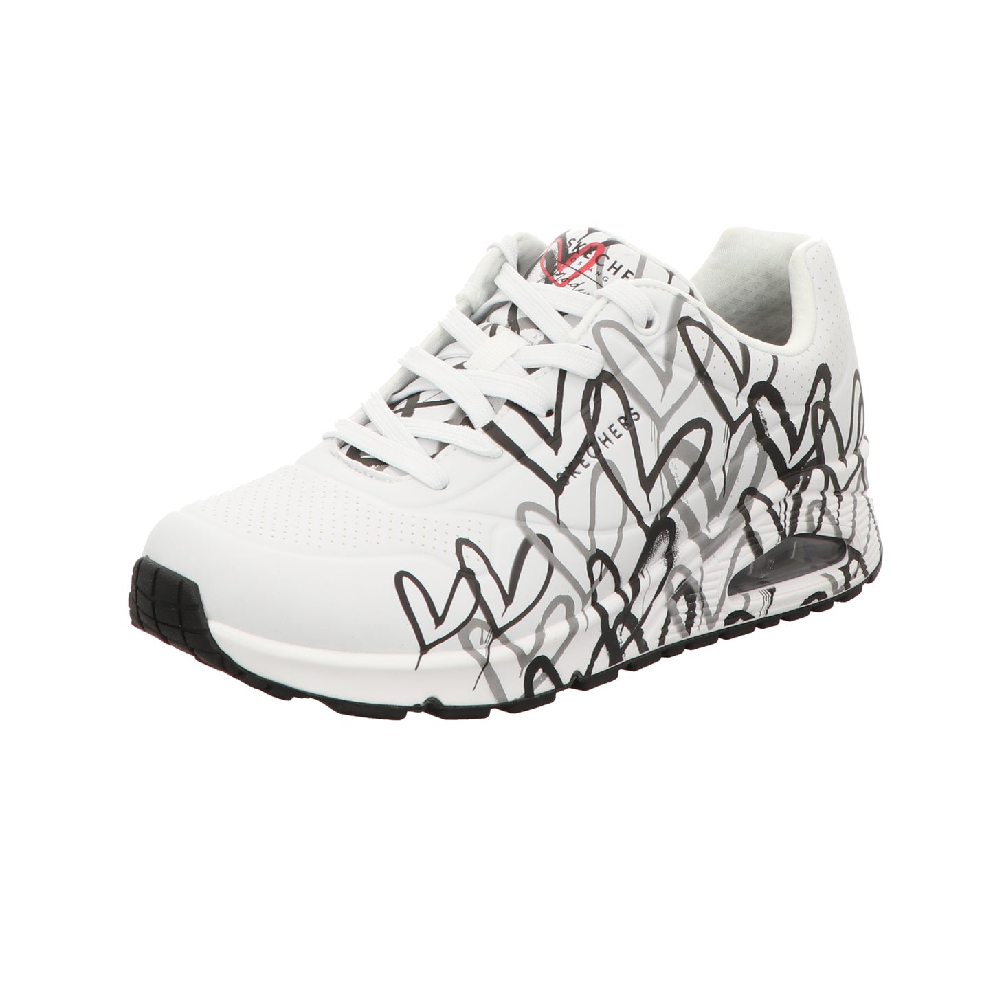 Skechers Damen Schnürschuh Uno Goldcrown - Spread Love in weiss