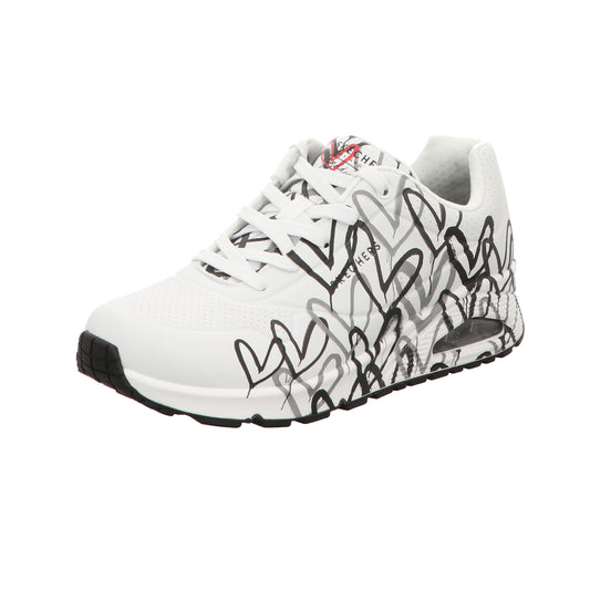 Skechers Damen Schnürschuh Uno Goldcrown - Spread Love in weiss