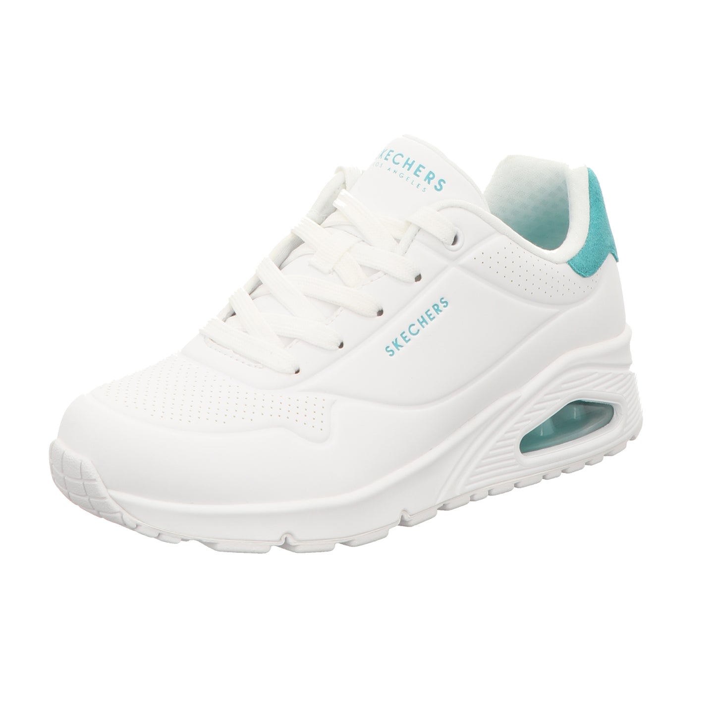 Skechers Damen Schnürschuh Uno-Pop Back in weiss